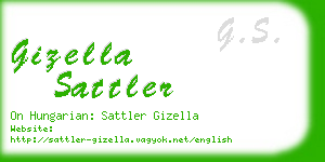 gizella sattler business card